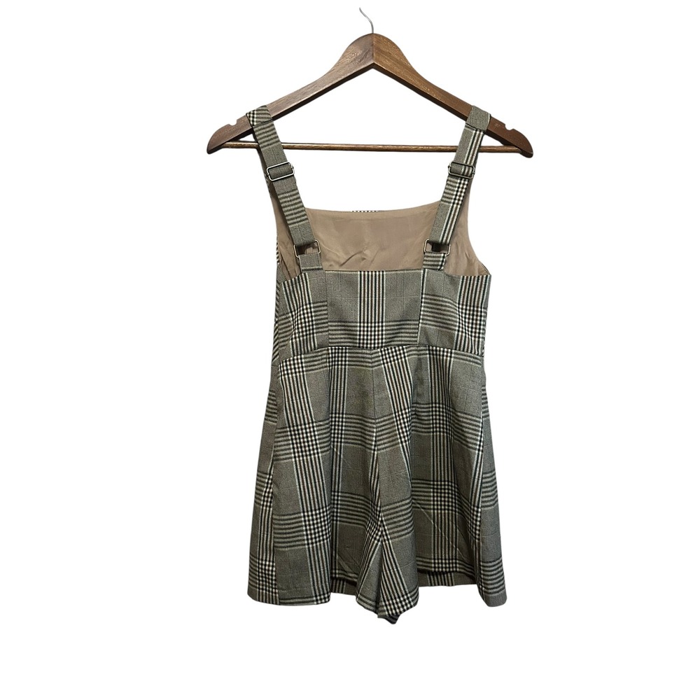 Urban‎ Outfitters Mini Dress Plaid Button Front Sleeveless Adjustable Straps - Picture 6 of 8
